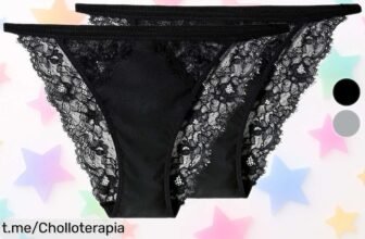 Braguitas de encaje ESMARA en 2 unidades, ¡ofertón que no puedes dejar pasar! Siente la calidad y el glamour cada día a un precio de escándalo. ¡Hazte con ellas ya!