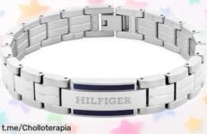 Brazalete de hombre Tommy Hilfiger en acero y oro amarillo a un precio regalado, diseño top que hará brillar tu muñeca. ¡No te lo pierdas, es momento de brillar!