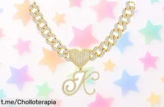 Cadena con colgante de inicial en oro de BodyBonita, ¡ofertón que brilla! Llévate estilo y calidad personalizadas ya, este chollo no se repite.