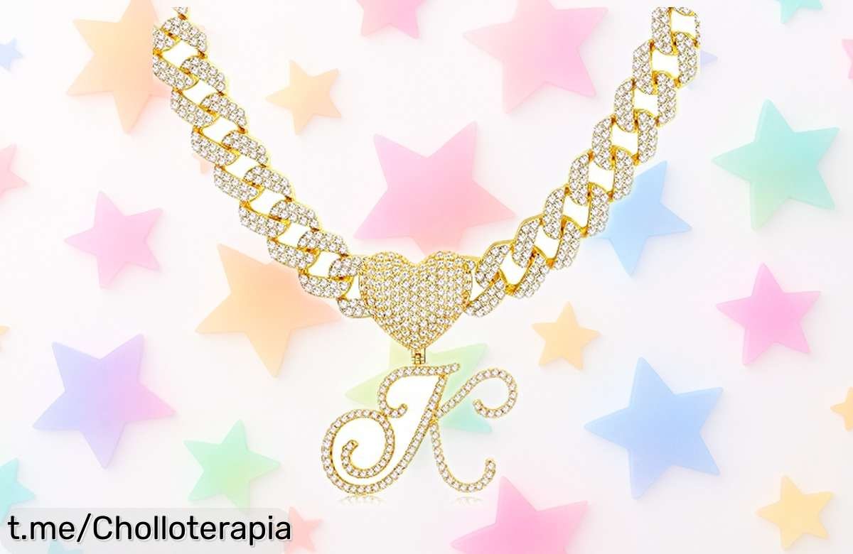 Cadena con colgante de inicial en oro de BodyBonita, ¡ofertón que brilla! Llévate estilo y calidad personalizadas ya, este chollo no se repite.