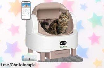 Caja de arena autolimpiable Gimars para gatos, ¡el chollo que buscabas para decir adiós a olores y manos pringosas! No dejes pasar esta oportunidad única.