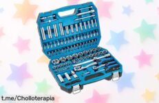 Caja de herramientas completa Högert Technik HT1R440: ¡144 piezas a un precio increíble para que estés siempre listo y nunca más te falte nada en casa o el taller!