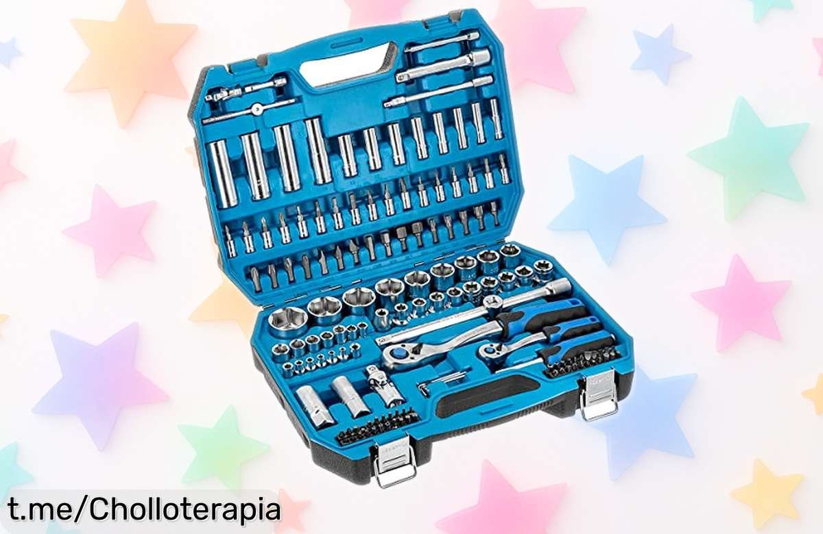 Caja de herramientas completa Högert Technik HT1R440: ¡144 piezas a un precio increíble para que estés siempre listo y nunca más te falte nada en casa o el taller!