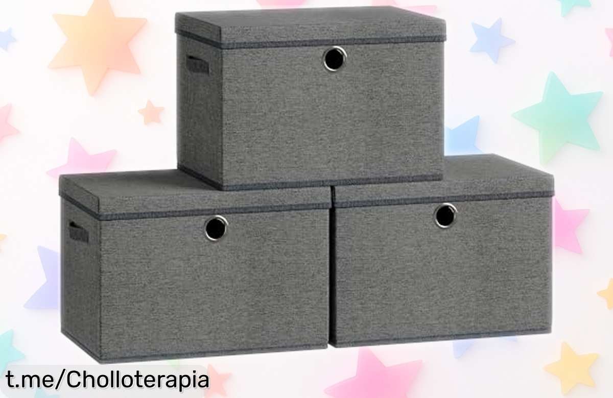 Cajas de tela plegables SONGMICS, el ofertón que desata la magia del orden en casa y ahorra espacio a lo grande, ¡no te quedes sin ellas!