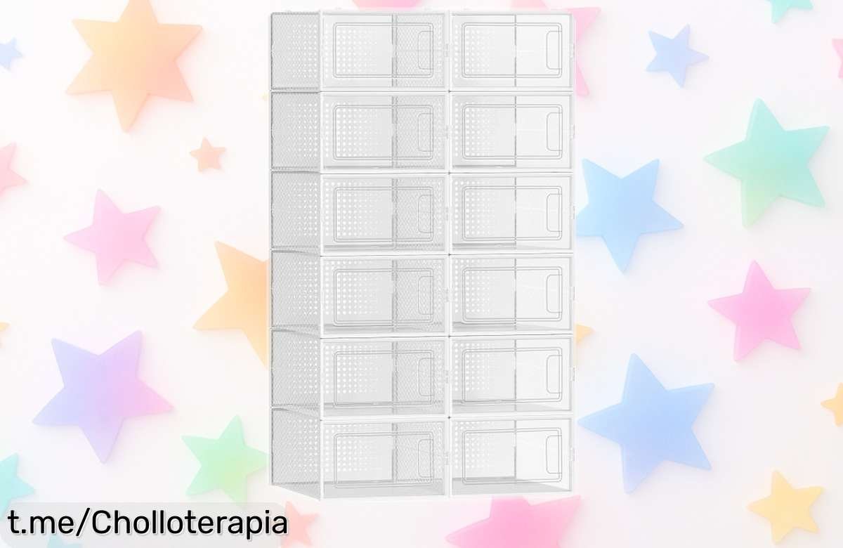 Cajas de zapato transparentes plegables SONGMICS, lote de 12 que organizan tu espacio y traen calma a tu hogar, ¡aprovéchalas antes de que se acaben!