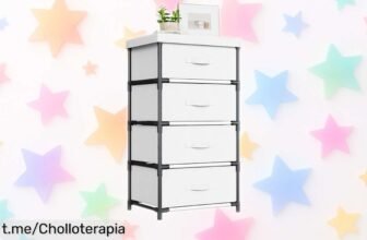 Cajonera armario de tela WANGIRL, el chollo que necesitas para tener todo ordenado en casa; ¡se monta fácil y aguanta hasta 20 kg! No pierdas esta oportunidad única.