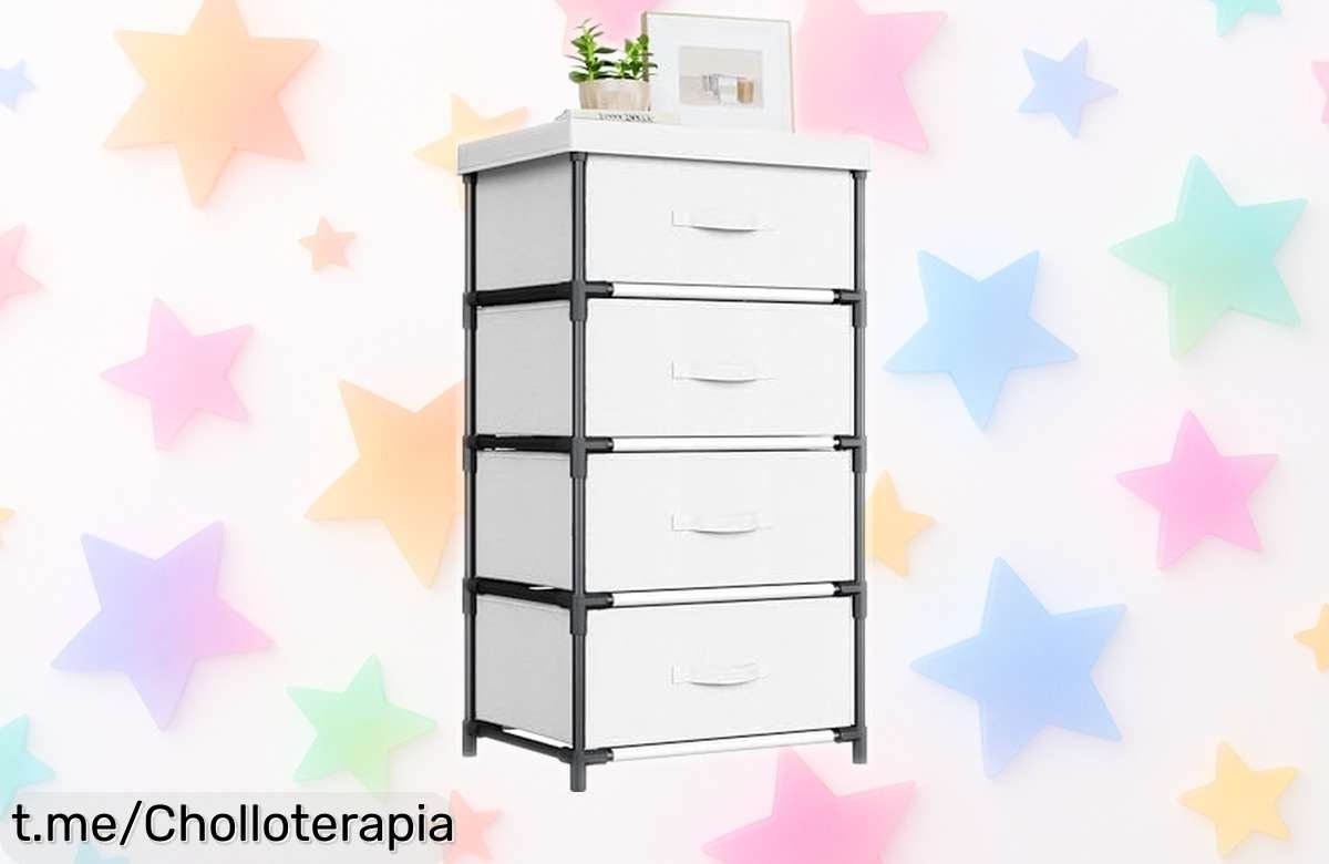 Cajonera armario de tela WANGIRL, el chollo que necesitas para tener todo ordenado en casa; ¡se monta fácil y aguanta hasta 20 kg! No pierdas esta oportunidad única.