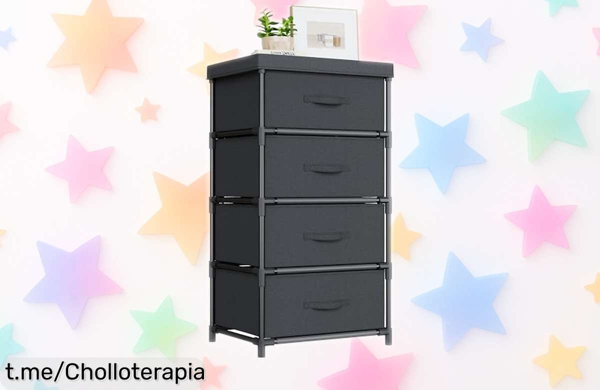Cajonera de tela con 4 cajones WANGIRL a precio loco para poner orden en tu vida y enamorarte del espacio, ¡aprovéchala antes de que se esfume!