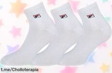 Calcetines Fila F9303, fresquitos y ultra resistentes para cualquier aventura, ahora a un precio que te hará sonreír. ¡No esperes más y hazte con ellos ya!