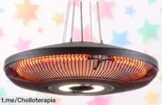 Calefactor de terraza por infrarrojos Outsunny 2000W, calor instantáneo y luz LED: ¡aprovecha esta oportunidad única antes de que desaparezca!