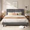 Cama VASAGLE con cabecero ajustable, una pasada de precio que transformará tu dormitorio en un rincón ideal para descansar como nunca antes. ¡Aprovecha esta oferta ya!