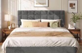 Cama VASAGLE con cabecero ajustable, una pasada de precio que transformará tu dormitorio en un rincón ideal para descansar como nunca antes. ¡Aprovecha esta oferta ya!