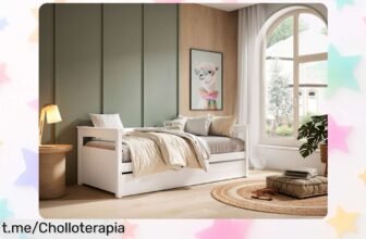 Cama nido 90x190 Duplex ideal para habitaciones compartidas, ¡aprovéchala a precio de ganga y transforma el espacio en un lugar acogedor ya mismo!