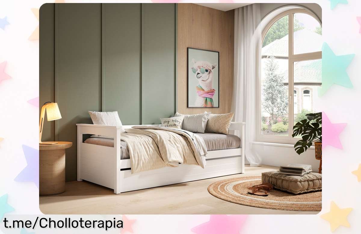 Cama nido 90×190 Duplex ideal para habitaciones compartidas, ¡aprovéchala a precio de ganga y transforma el espacio en un lugar acogedor ya mismo!