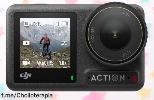 Cámara de acción 4K súper resistente y sumergible Osmo Action 4 de DJI, un descuentazo imbatible que no se ve todos los días, ¡captura tus mejores momentos ya!