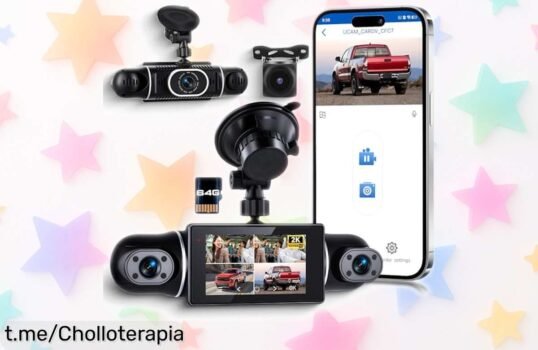 Cámara de coche 360 Rimoody Dash CAM 2K: ¡captura cada instante con este ofertón, visión nocturna y tarjeta de 64 GB incluida! No te quedes sin la tuya, graba tus momentos al volante.
