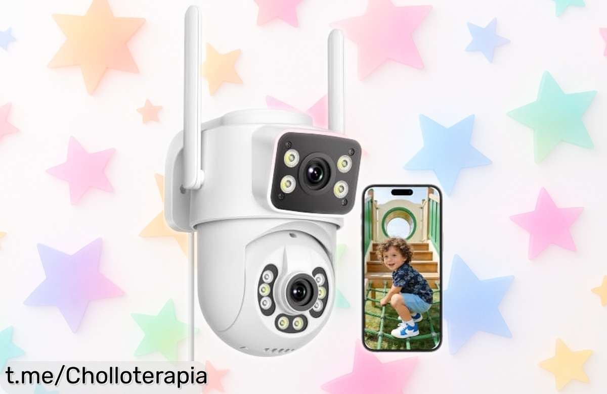 Cámara de vigilancia ANBIUX 3K con doble lente y visión nocturna, ¡rebajada como nunca antes! Asegura tu hogar y mantente tranquilo mientras vigilas a tus seres queridos.
