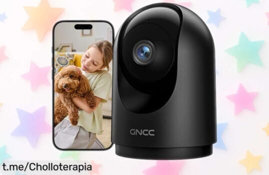 Cámara de vigilancia GNCC ¡Imágen 2K y sonido bidireccional a un precio loco! Mantén tu hogar seguro con este chollazo que no puedes dejar escapar.