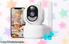 Cámara de vigilancia PESAIR 4G LTE sin WiFi, giro 360° y visión nocturna en color: ¡ofertón imperdible para cuidar tu hogar con total tranquilidad!
