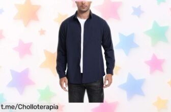 Camisa de cuadros de algodón para hombre, ¡revoluciona tu estilo diario con este super chollo que no vas a querer dejar escapar!