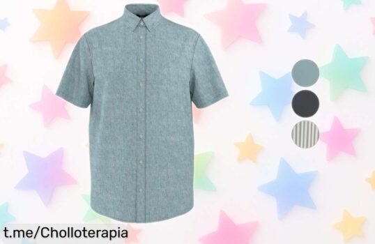 Camisa de lino ESMARA MEN, fresquito y con estilo natural a precio de escándalo que te hará lucir increíble cada día. ¡No pierdas esta oferta única!