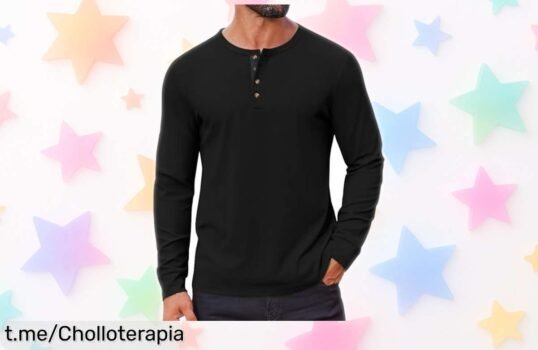 Camiseta Henley de manga larga COOFANDY, un chollazo para actualizar tu estilo y lucir genial en cualquier ocasión. ¡No te la pierdas!