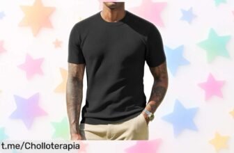 Camiseta básica de manga corta COOFANDY, ¡perfecta para todo y con un precio que parece un regalo! No te la pierdas, aprovecha este ofertón antes de que se acabe.