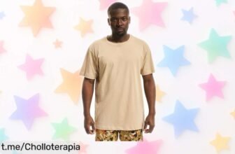 Camiseta beige Brandit en talla grande a precio regalado, ideal para cualquier plan y lucir espectacular; ¡no te quedes sin la tuya antes de que se agoten!