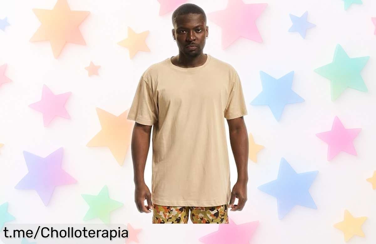 Camiseta beige Brandit en talla grande a precio regalado, ideal para cualquier plan y lucir espectacular; ¡no te quedes sin la tuya antes de que se agoten!