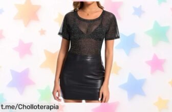 Camiseta de malla transparente Kiiwah: Marca estilo con esta única prenda a un precio de escándalo que no te puedes perder. ¡Haz tu look increíble hoy y deslumbra!