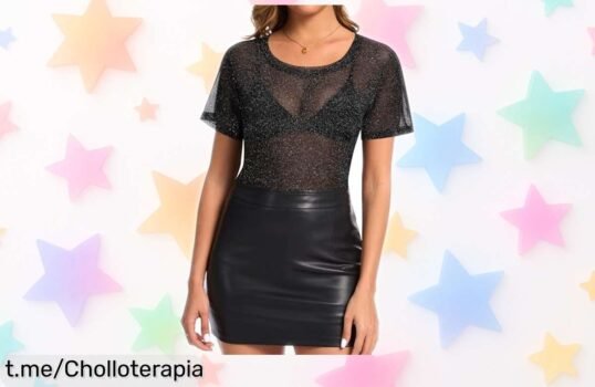 Camiseta de malla transparente Kiiwah: Marca estilo con esta única prenda a un precio de escándalo que no te puedes perder. ¡Haz tu look increíble hoy y deslumbra!