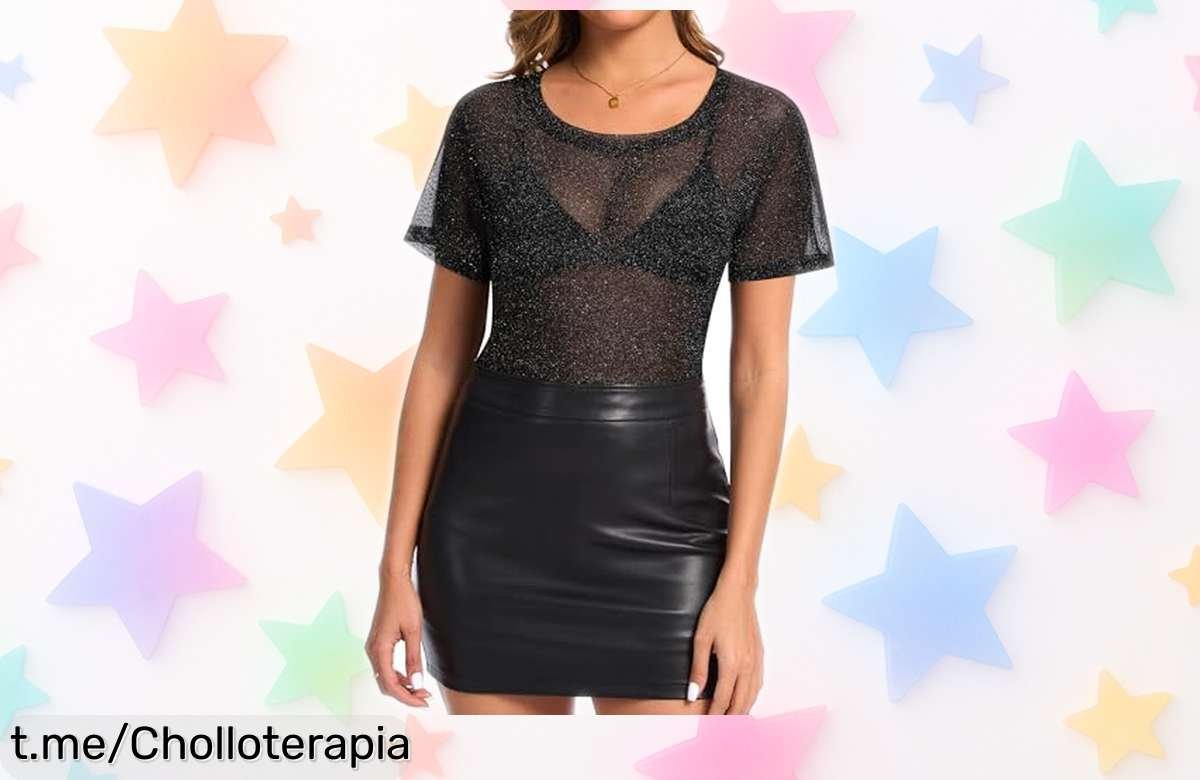 Camiseta de malla transparente Kiiwah: Marca estilo con esta única prenda a un precio de escándalo que no te puedes perder. ¡Haz tu look increíble hoy y deslumbra!