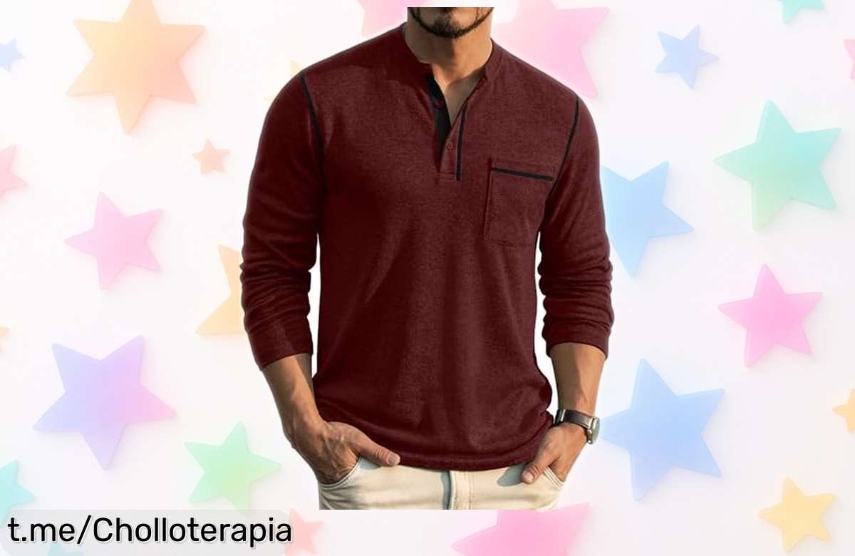 Camiseta de manga larga COOFANDY para hombre a precio loco: renueva tu armario con este básico que nunca pasa de moda, ¡no te lo puedes perder!