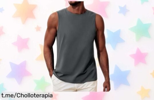 Camiseta de tirantes ligera Voqeen para hombre, el chollo ideal que no querrás dejar pasar y lucir a la última esta temporada. ¡Renueva tu armario ya!