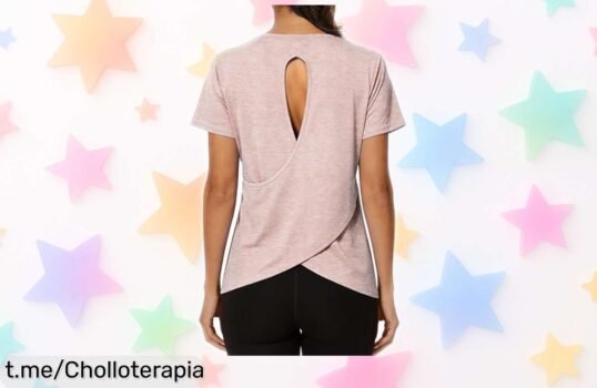 Camiseta deportiva mujer Wayleb con espalda abierta, perfecta para el gym y salir: ¡una oferta que te mantendrá fresca mientras ahorras a lo grande!