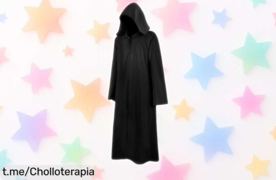 Capa negra con capucha AOOWU estilo samurái que mezcla libertad de movimiento y un look espectacular, aprovecha este precio caído y no dejes escapar esta ganga brutal.