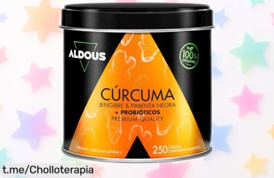 Cápsulas de cúrcuma con jengibre y probióticos, el chollo perfecto para tu salud digestiva y articular: siente el bienestar a un precio que no podrás creer.