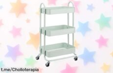 Carrito de cocina y multiuso Amazon Basics a precio de escándalo: organiza sin líos y llévalo donde quieras, pero date prisa, ¡las unidades vuelan!