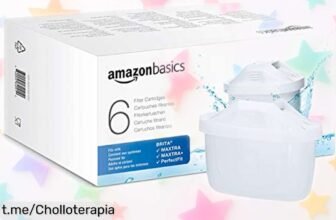 Cartuchos filtrantes de agua Amazon Basics: pack de 6 para disfrutar de un agua más limpia en casa a un precio brutal que no puedes dejar escapar.