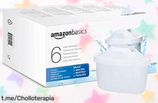 Cartuchos filtrantes de agua Amazon Basics: pack de 6 para disfrutar de un agua más limpia en casa a un precio brutal que no puedes dejar escapar.