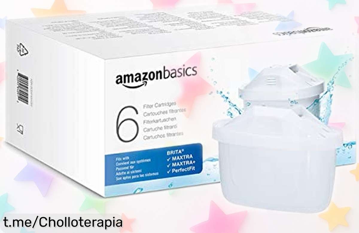 Cartuchos filtrantes de agua Amazon Basics: pack de 6 para disfrutar de un agua más limpia en casa a un precio brutal que no puedes dejar escapar.