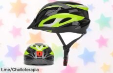 Casco de bicicleta unisex con luz LED trasera, caída de precio y seguridad máxima: ¡pedalea protegidos y brilla en la ruta! No te pierdas esta oferta única.