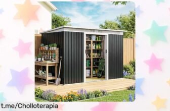 Caseta de jardín Outsunny ideal para tus herramientas, ventilada y con techo impermeable; ¡ofertón que no puedes dejar pasar si valoras tu espacio!