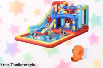 Castillo hinchable 4 en 1 de Outsunny: ¡Ofertón que hará saltar de alegría a tus peques! Diversión asegurada con tobogán y piscina, no lo dejes escapar.