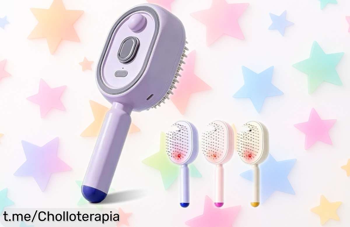 Cepillo 3 en 1 con spray hidratante que elimina el frizz y masajea tu cabello, ¡aprovecha este ofertón para lucir melena suave y brillante ya!