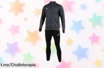 Chándal Joma Derby antracita negro a precio loco, ajusta perfecto para que te muevas sin parar. ¡No dejes escapar este ofertón y siente la libertad en cada paso!