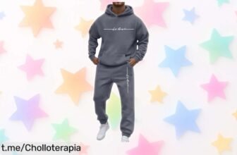 Chándal de hombre completo con sudadera y pantalón jogging, precio rebajado una barbaridad para lucir increíble en el gym o a diario. ¡No dejes pasar esta locura!