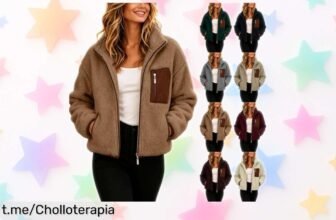 Chaqueta polar de mujer con cremallera: ¡aprovecha el precio loco y llévatela calentita y estilosa! Solo por tiempo limitado, no te lo pierdas.