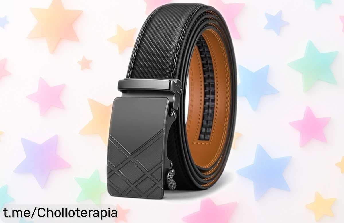 Cinturón de cuero BULLIANT para hombre, ajuste rápido y resistente, ¡con caja chula! No te pierdas este precio que está regalado y sorprende a quien más quieres ya.