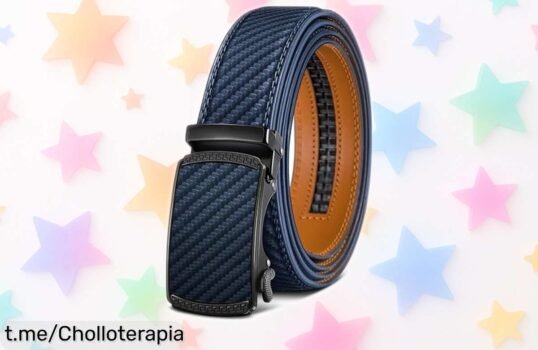 Cinturón de cuero BULLIANT para hombre con ajuste rápido y hebilla resistente, ¡un chollo perfecto para regalar sin arruinarte!